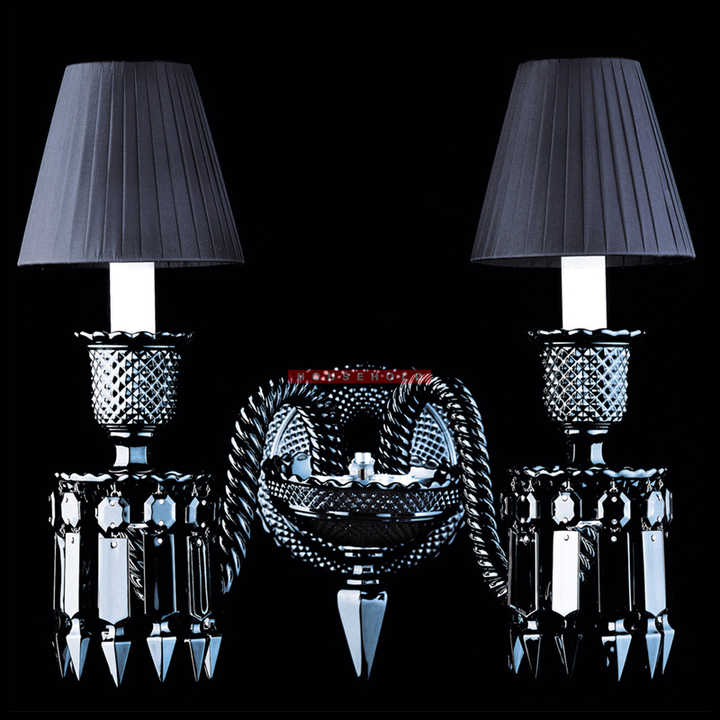 Black Crystal Wall Light